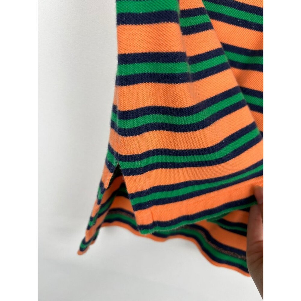 Polo Ralph Lauren Shirt Men's XL Orange Striped Casual Athleisure Vintage - Picture 7 of 10